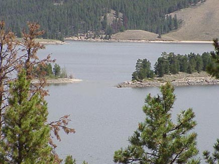 When the lake is high, Deer Island appears to be two islands.